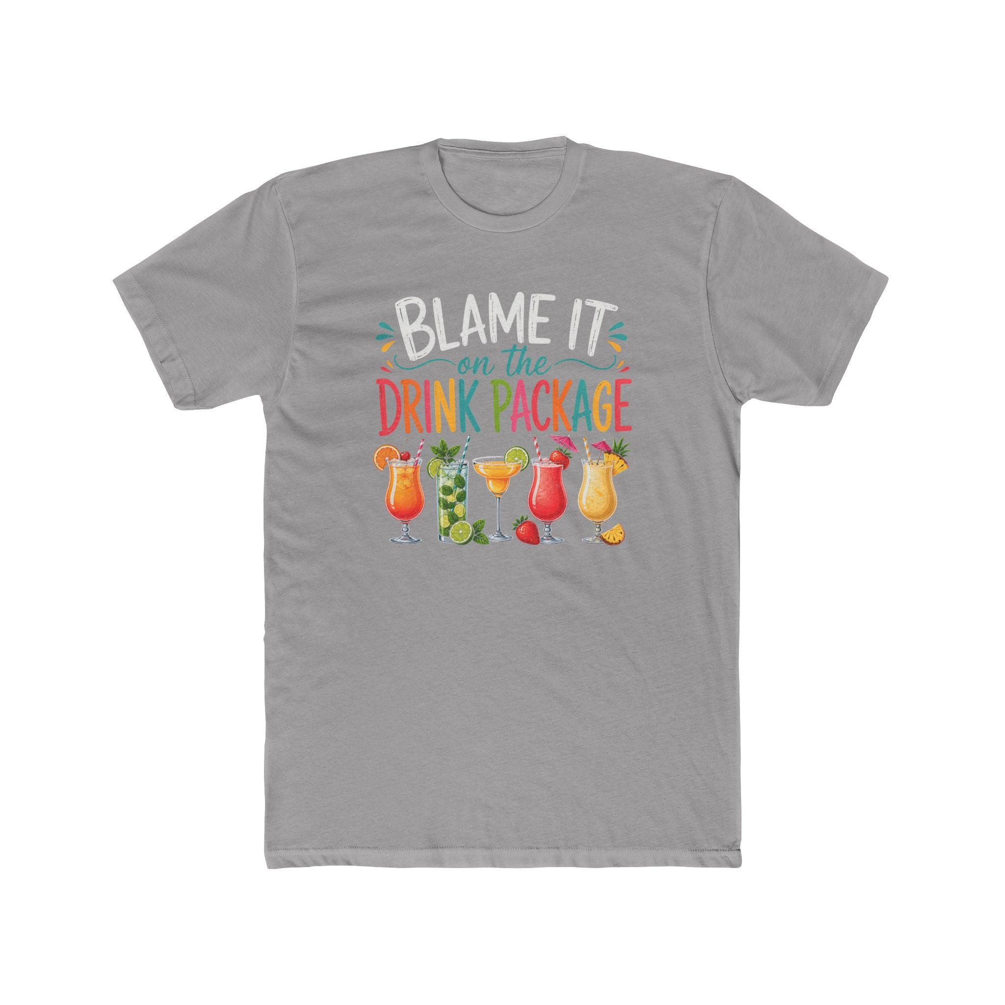 Blame It On The Drink Package T-Shirt — Tropical Cocktail Vacation Tee