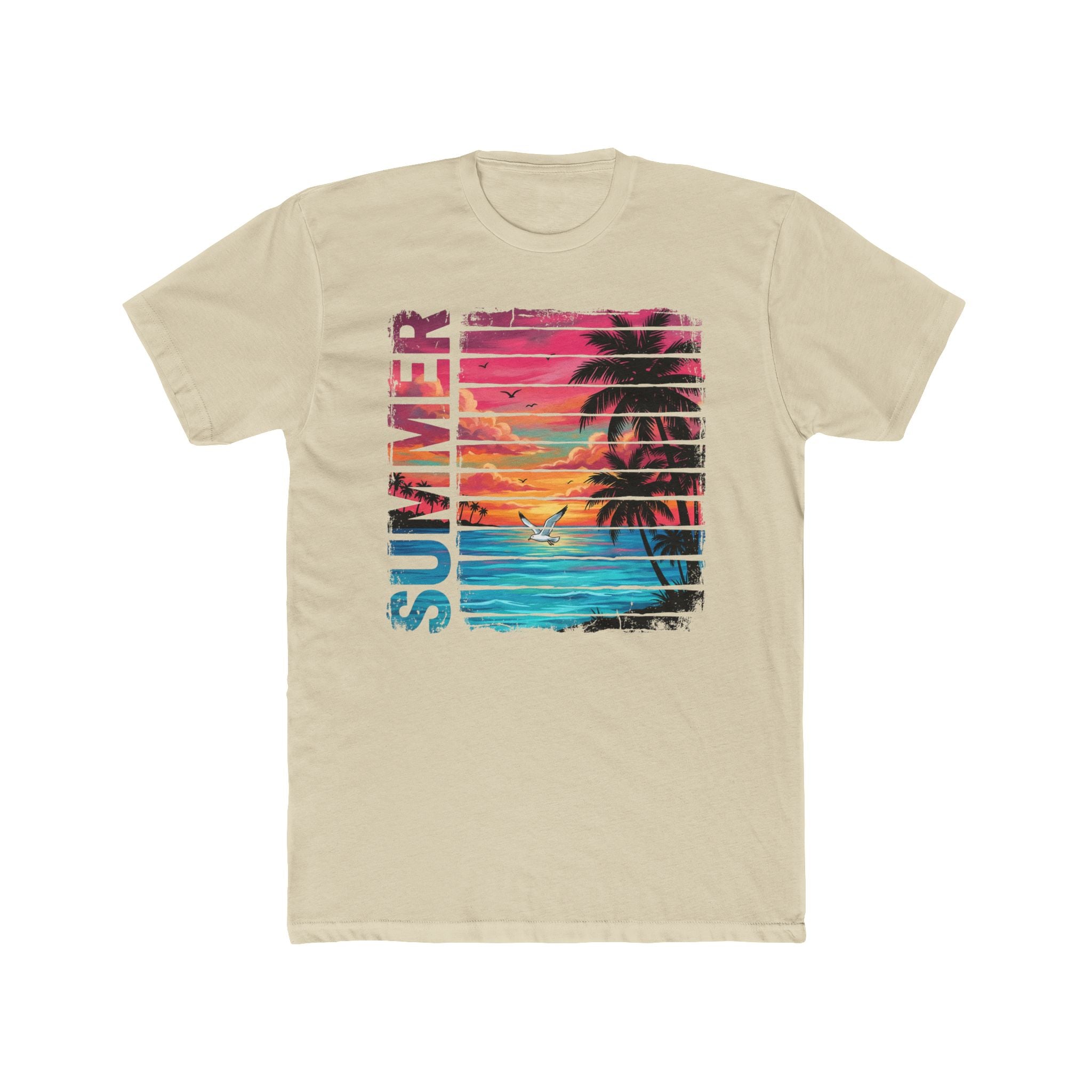 Summer Vibes T-Shirt — Retro Palm Beach Sunset Tee
