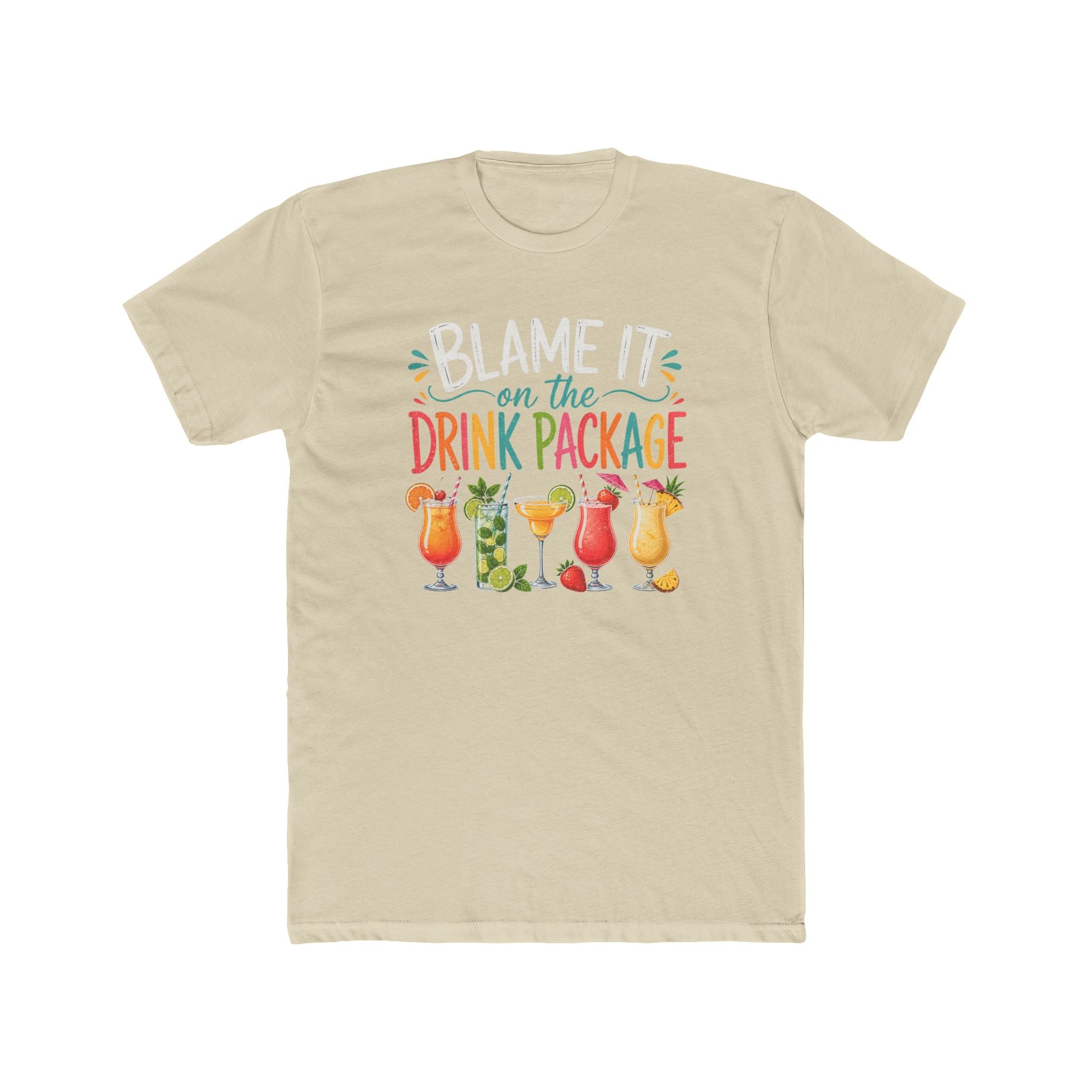 Blame It On The Drink Package T-Shirt — Tropical Cocktail Vacation Tee
