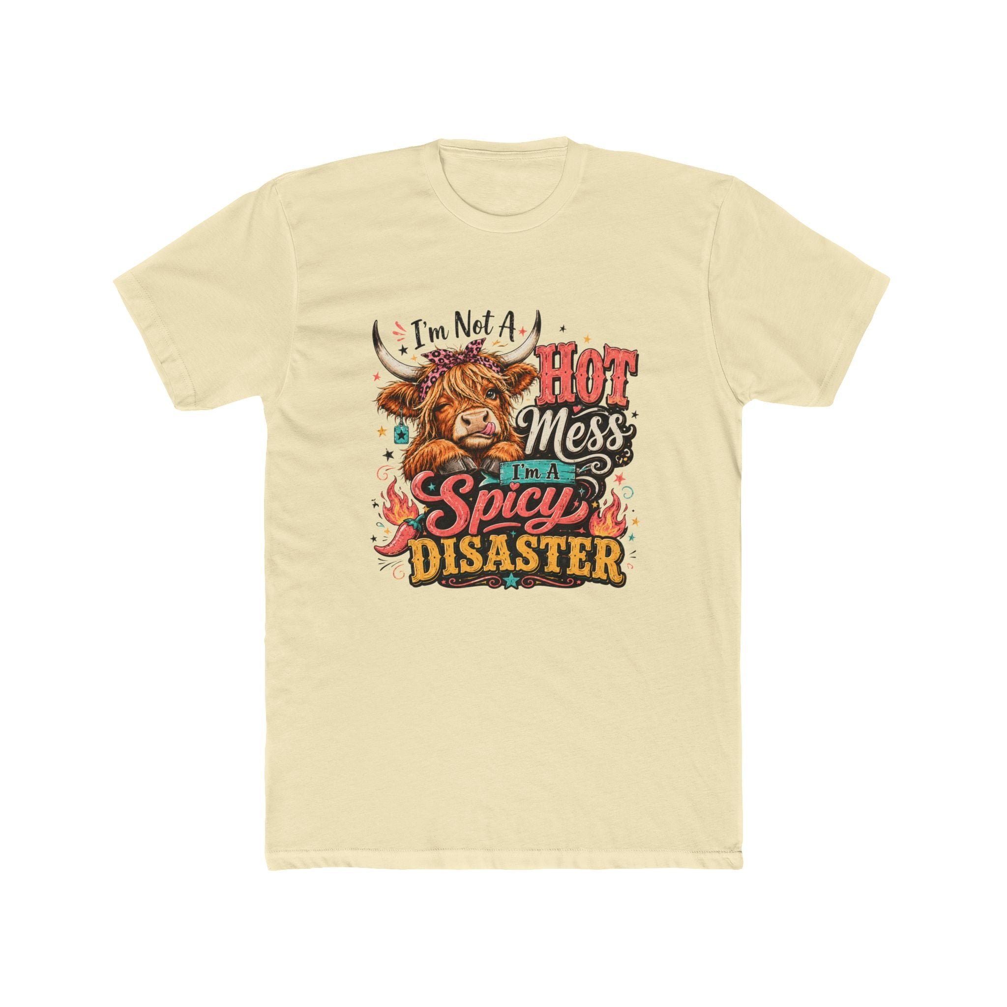 Hot Mess Spicy Disaster Tee — Funny Cow Graphic T-Shirt