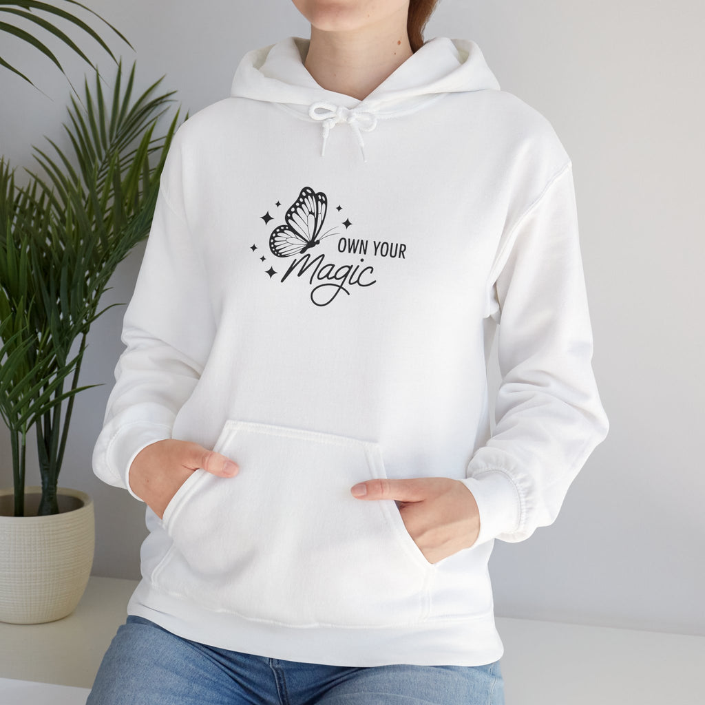 Hoodie — "Own Your Magic" Minimalist Witchy Graphic Hoodie