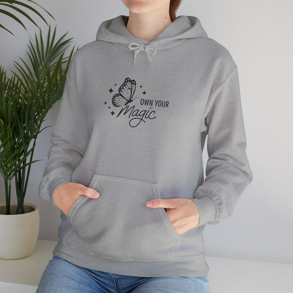 Hoodie — "Own Your Magic" Minimalist Witchy Graphic Hoodie