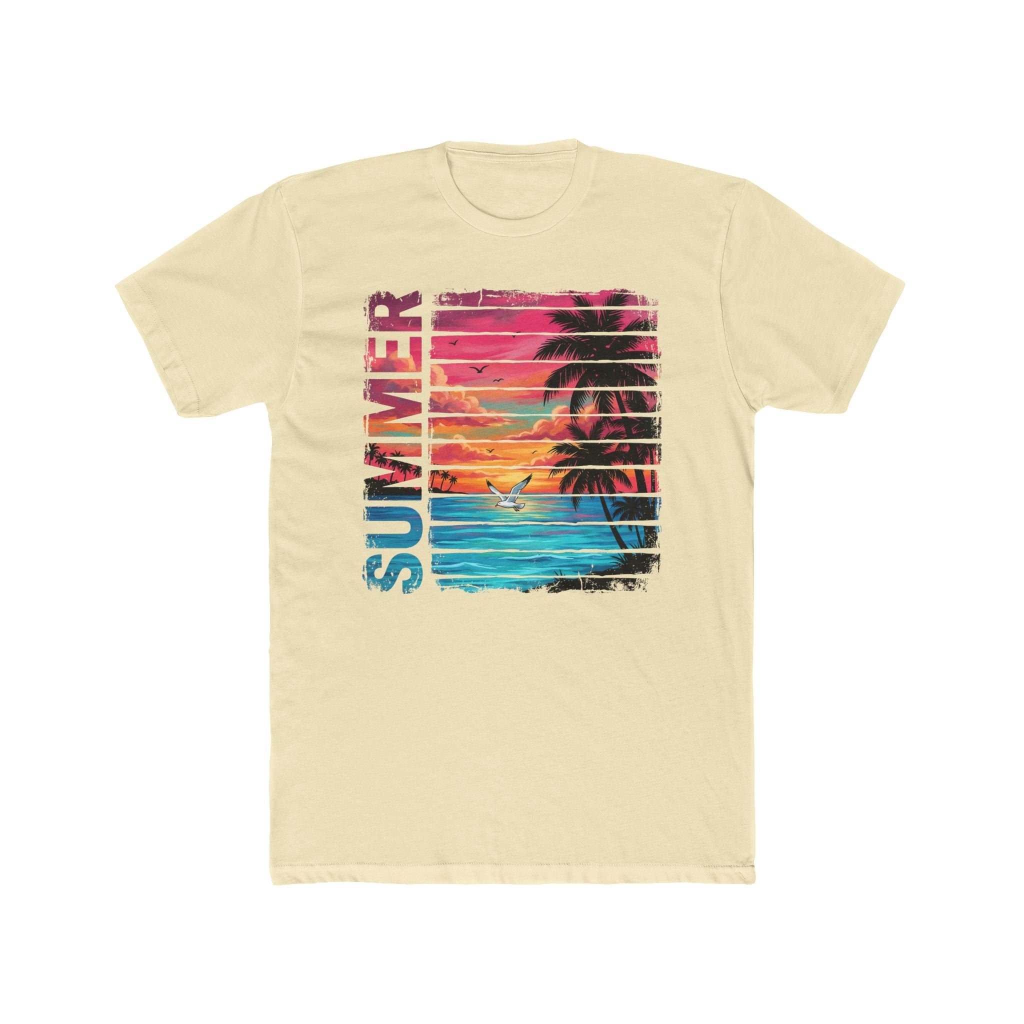 Summer Vibes T-Shirt — Retro Palm Beach Sunset Tee