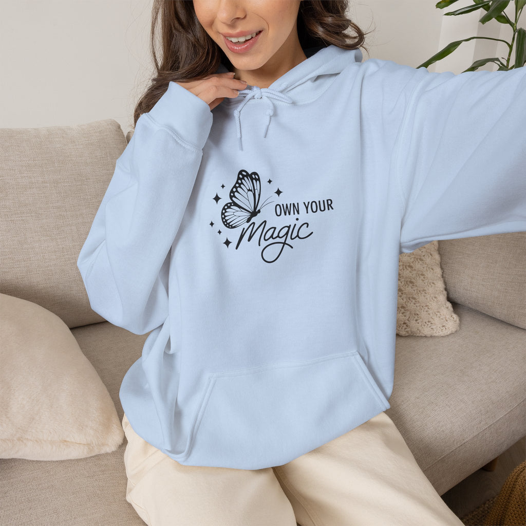 Hoodie — "Own Your Magic" Minimalist Witchy Graphic Hoodie