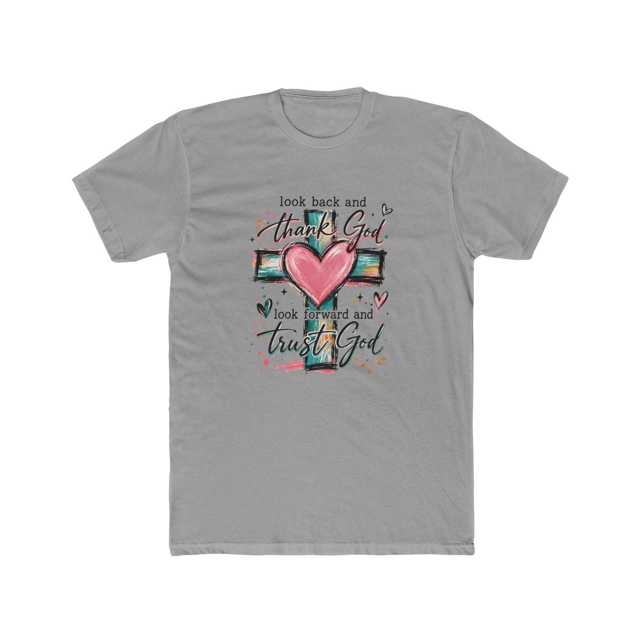 Thank God Cross Heart Tee — Christian Inspirational Faith T-Shirt