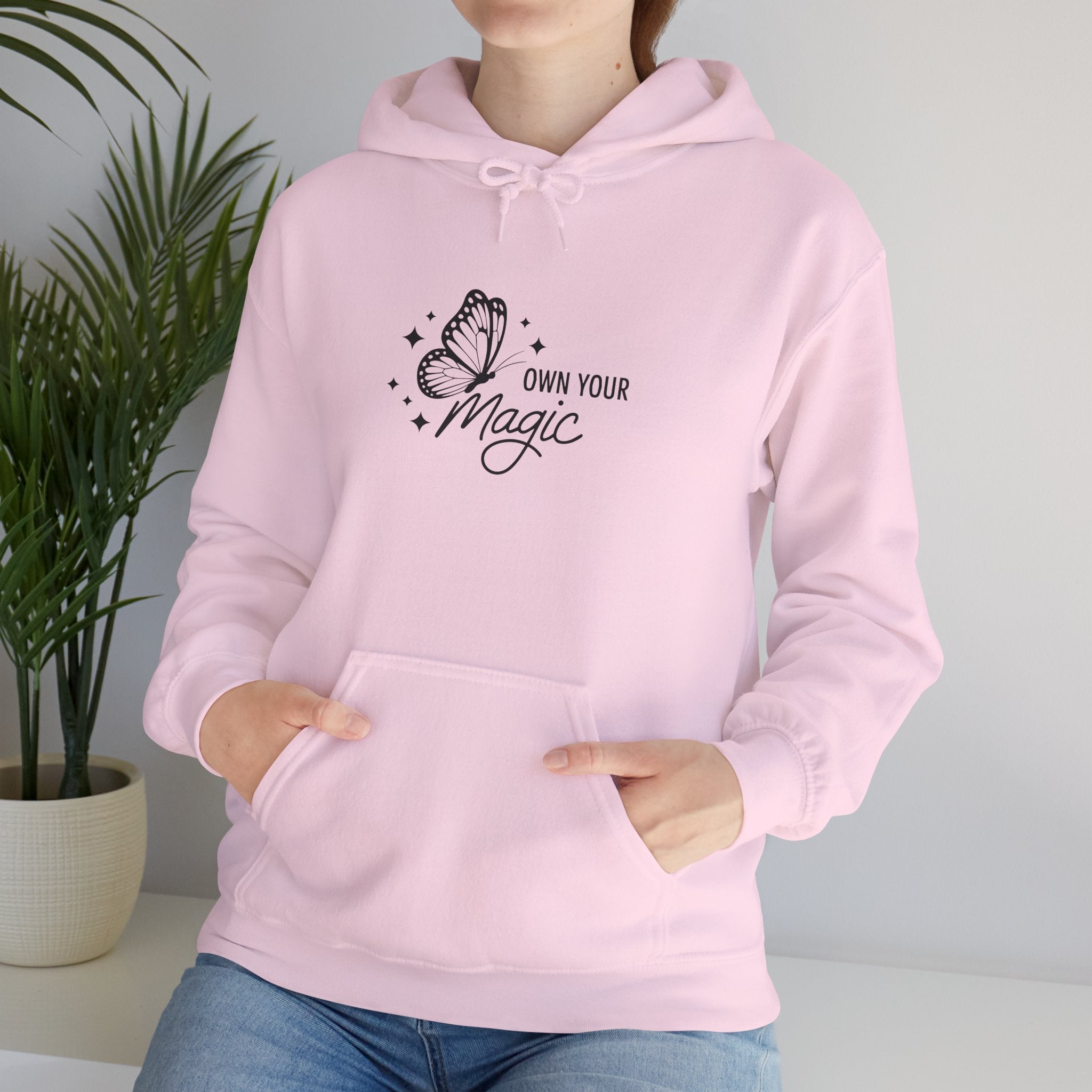 Hoodie — "Own Your Magic" Minimalist Witchy Graphic Hoodie