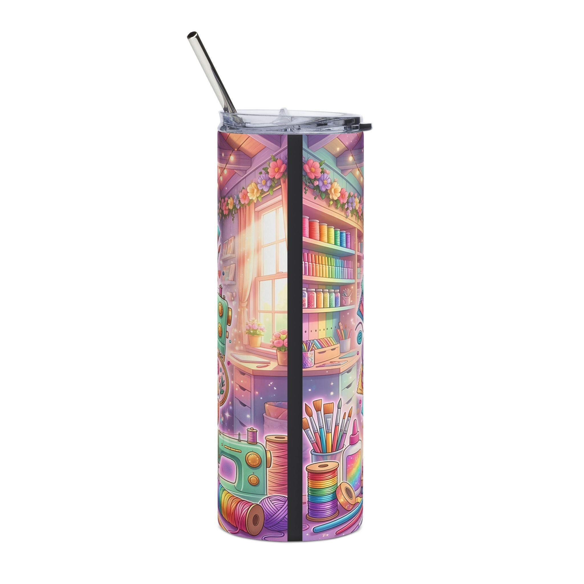 Crafting Lover 20oz Stainless Steel Tumbler — "Just a Girl Who Loves Crafting"