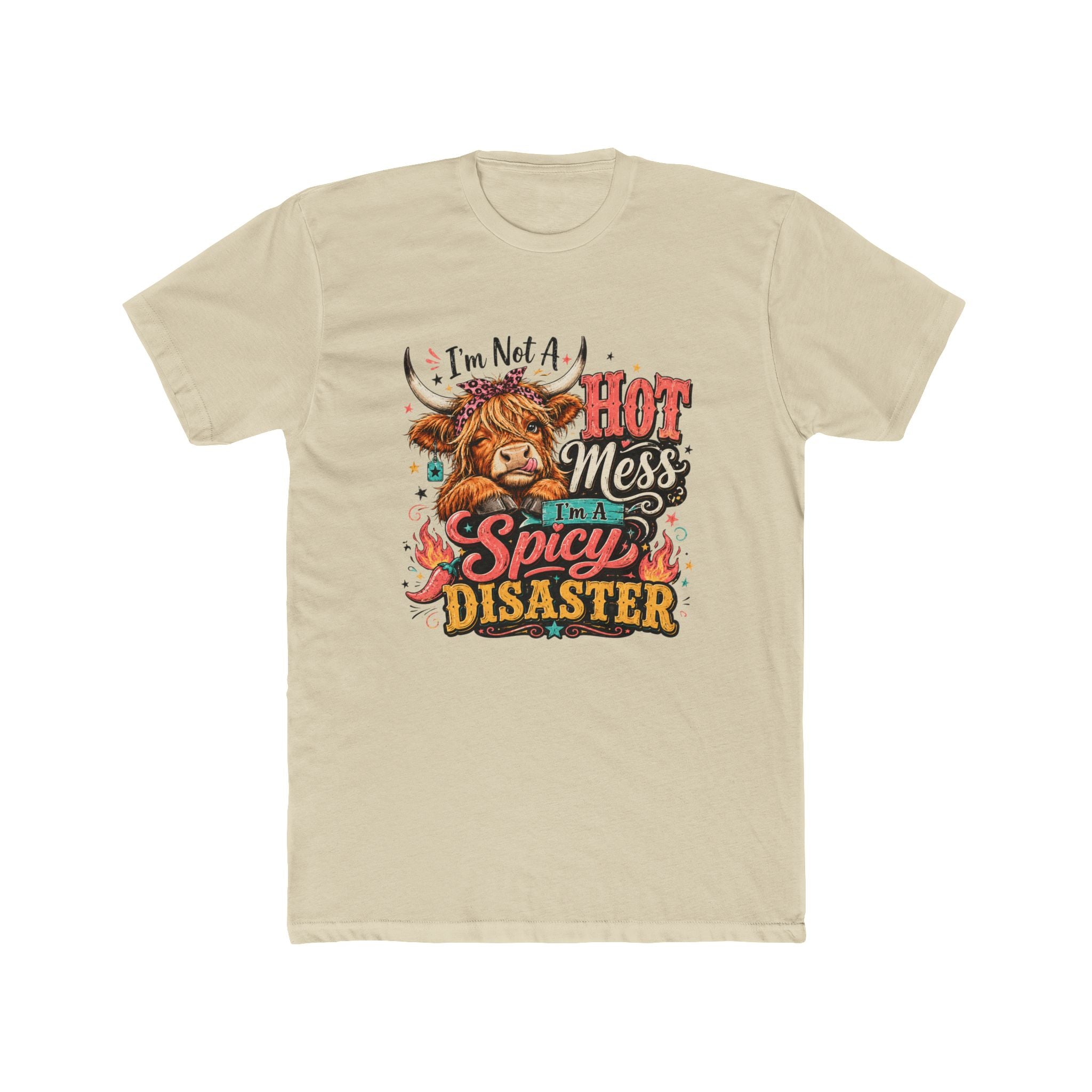 Hot Mess Spicy Disaster Tee — Funny Cow Graphic T-Shirt