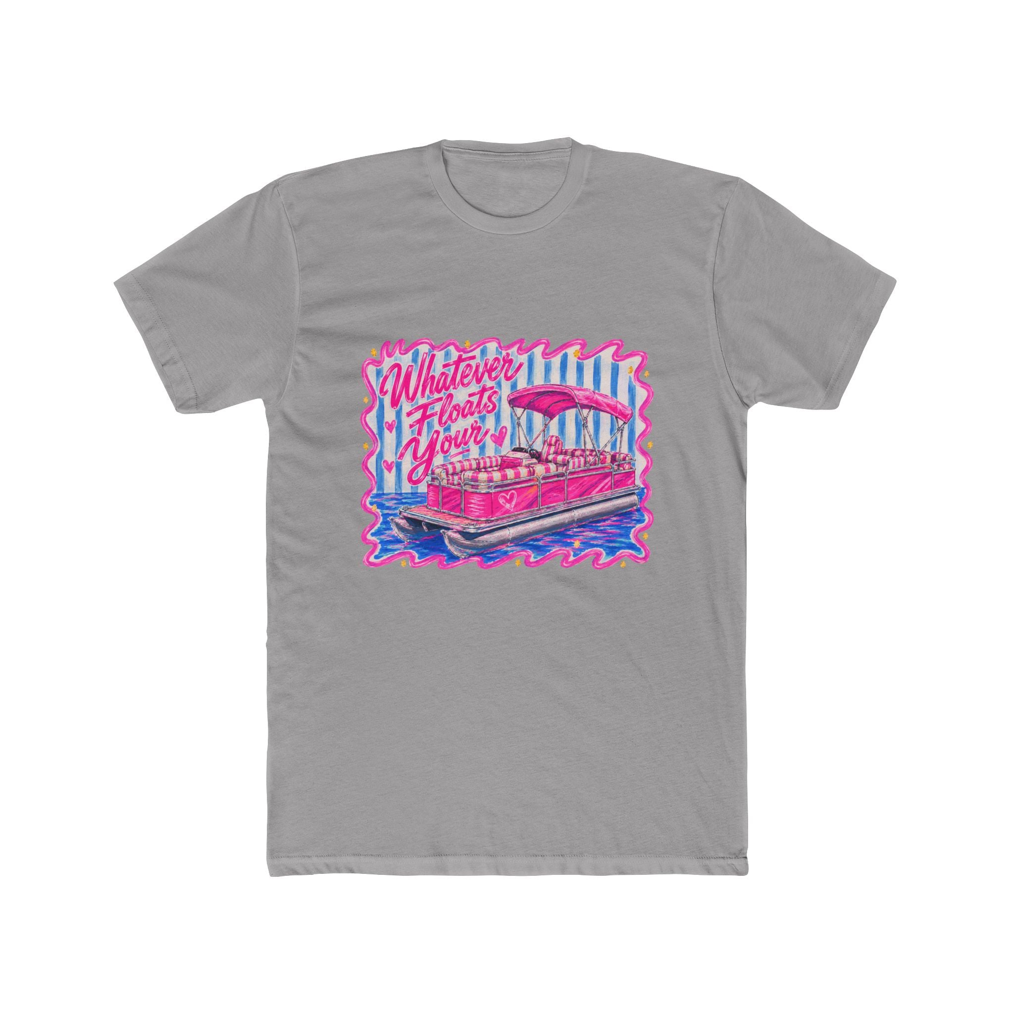 Whatever Floats Your Boat T‑Shirt — Retro Pink Pontoon Graphic Tee