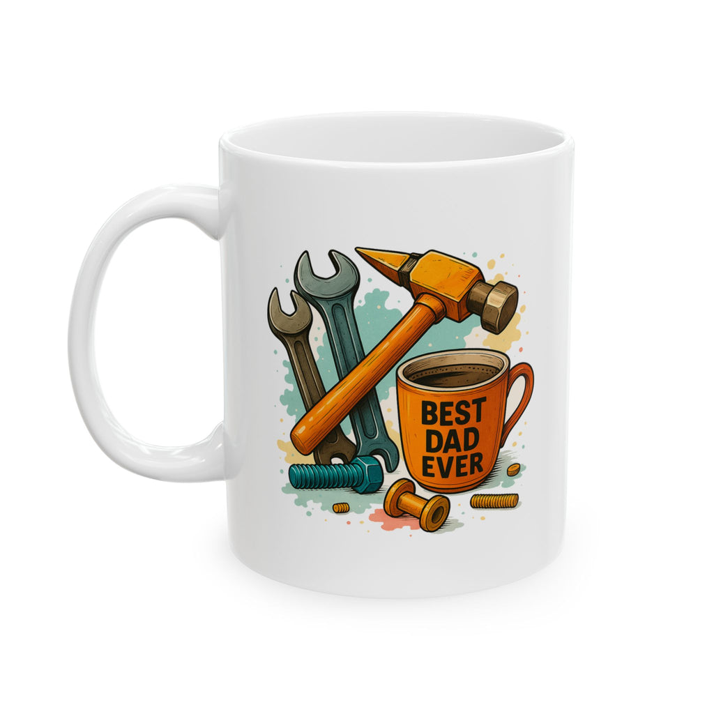 Mechanic Coffee Mug – Funny 'If Dad Can't Fix It' Tool Graphic Ceramic Mug (11oz & 15oz)