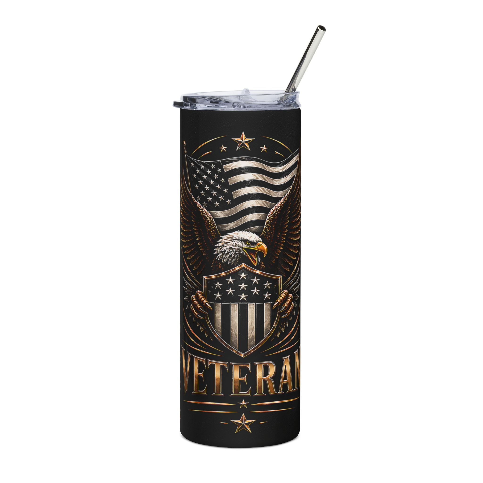 Veteran Eagle Stainless Tumbler — 20oz Insulated Patriotic Travel Cup