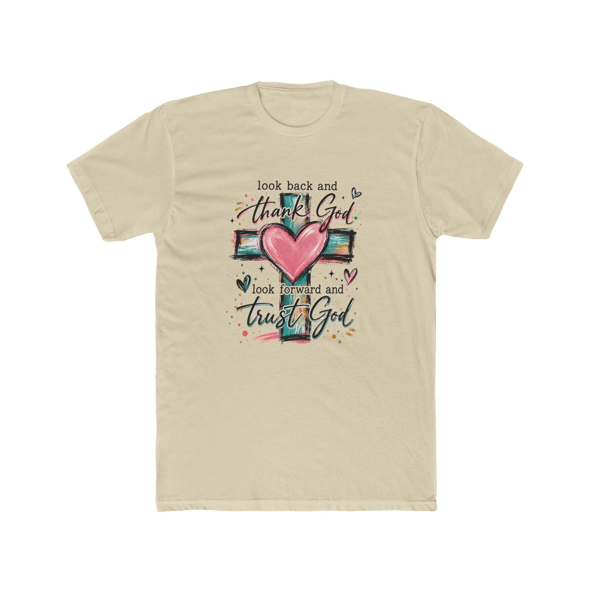 Thank God Cross Heart Tee — Christian Inspirational Faith T-Shirt