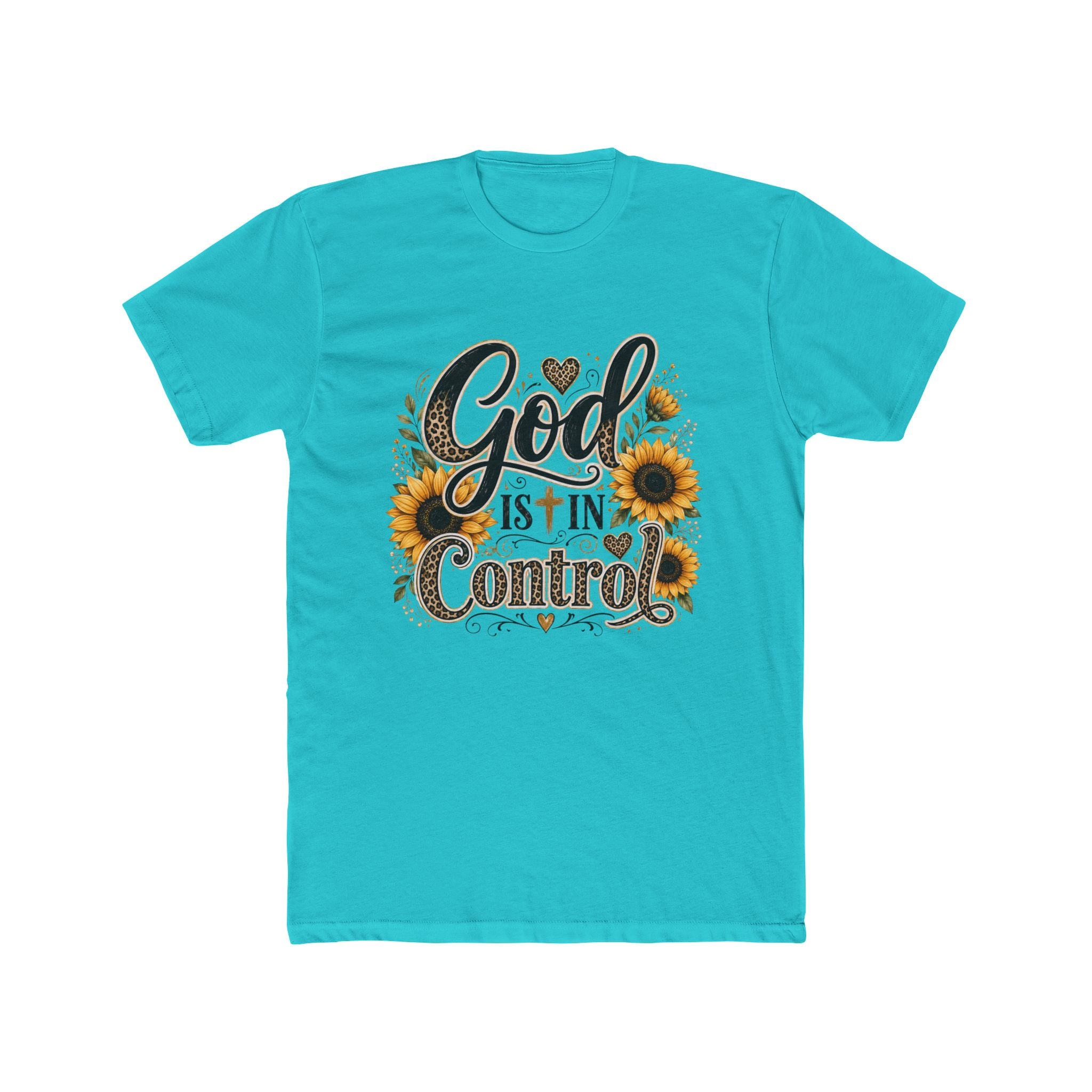 God Is In Control Sunflower T-Shirt — Inspirational Christian Tee
