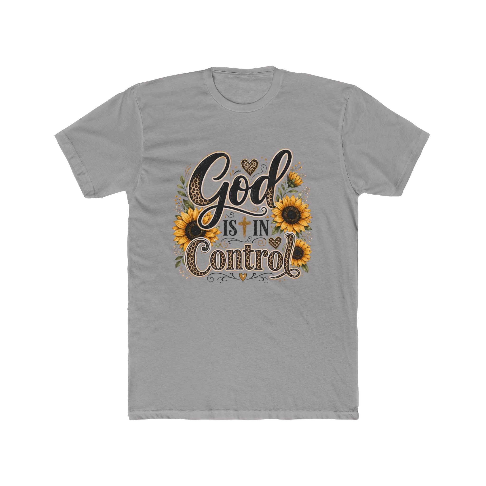 God Is In Control Sunflower T-Shirt — Inspirational Christian Tee