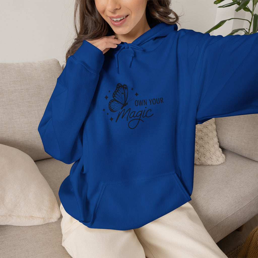 Hoodie — "Own Your Magic" Minimalist Witchy Graphic Hoodie
