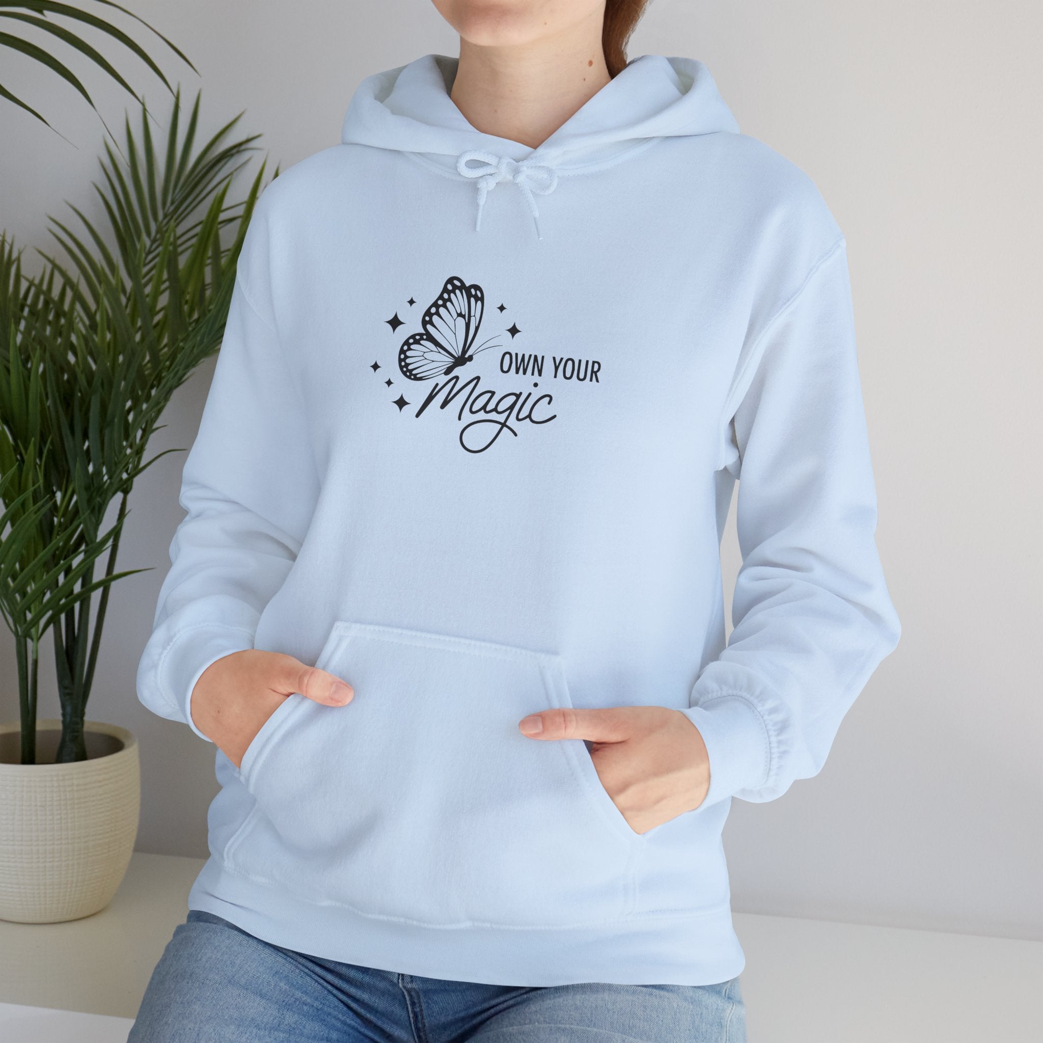 Hoodie — "Own Your Magic" Minimalist Witchy Graphic Hoodie