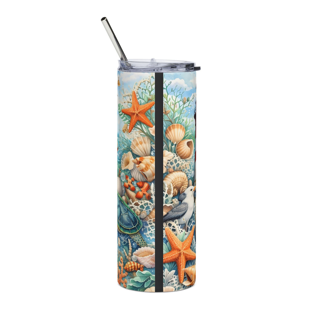 Lighthouse Coastal Stainless Steel Tumbler — 20oz Ocean Beach Design