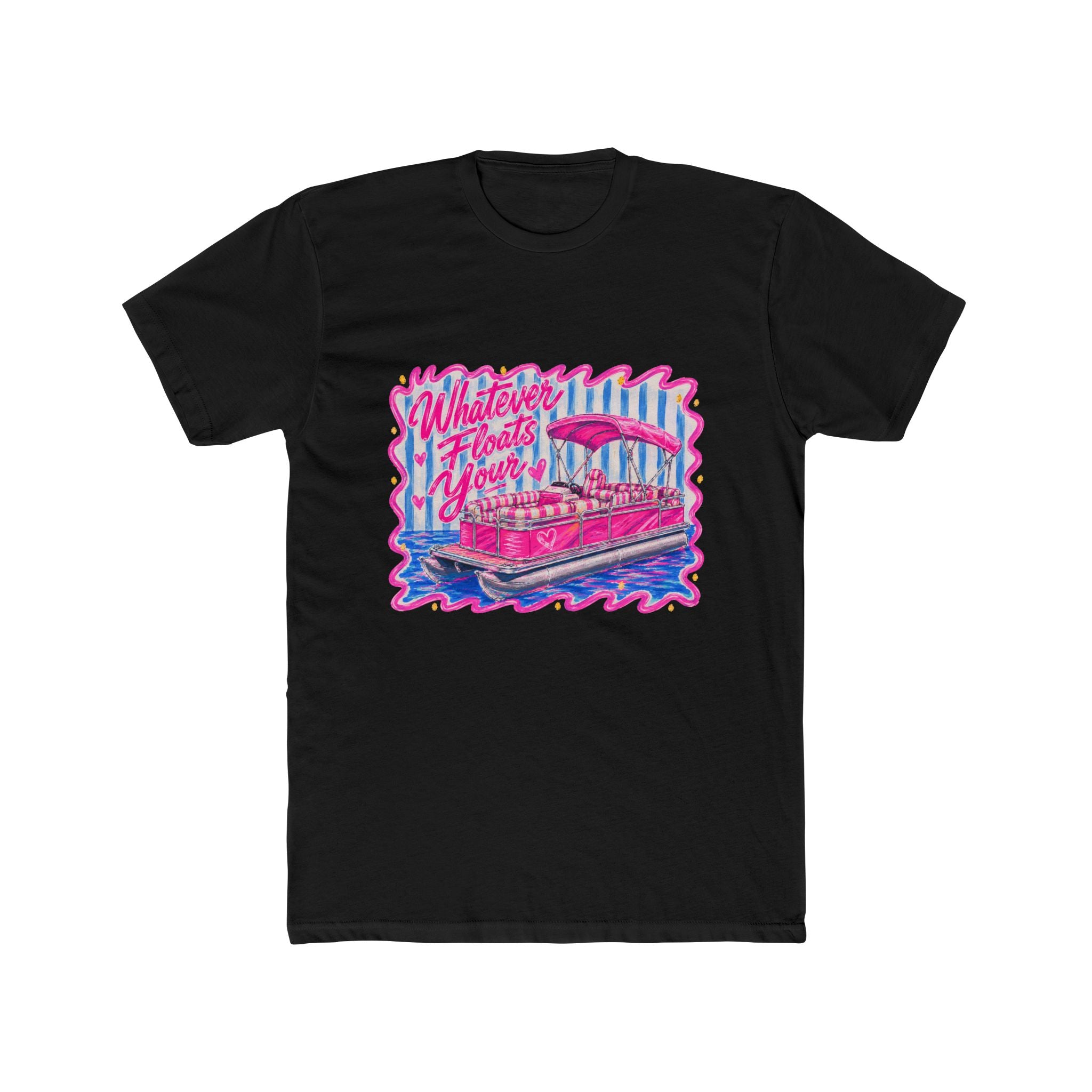 Whatever Floats Your Boat T‑Shirt — Retro Pink Pontoon Graphic Tee
