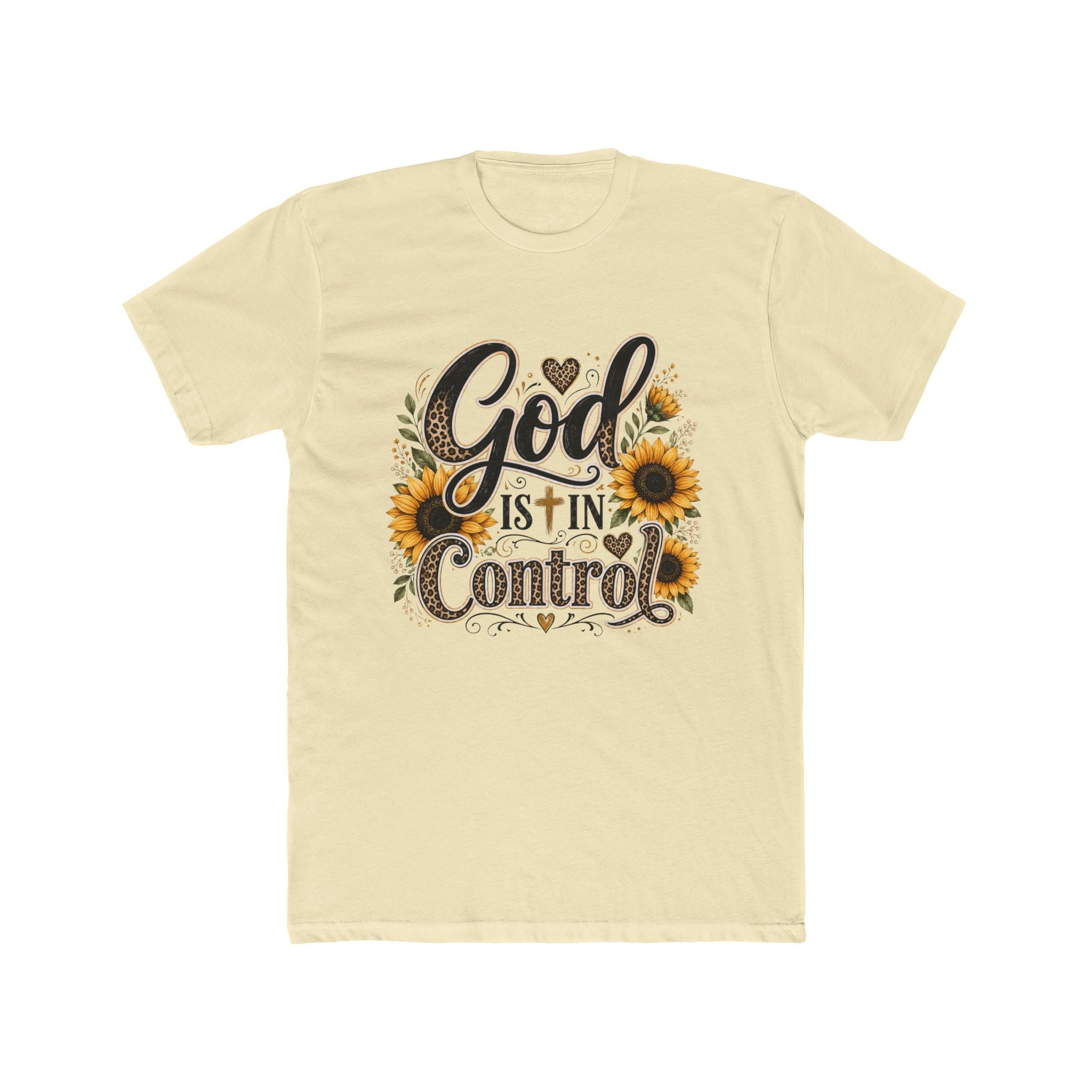God Is In Control Sunflower T-Shirt — Inspirational Christian Tee