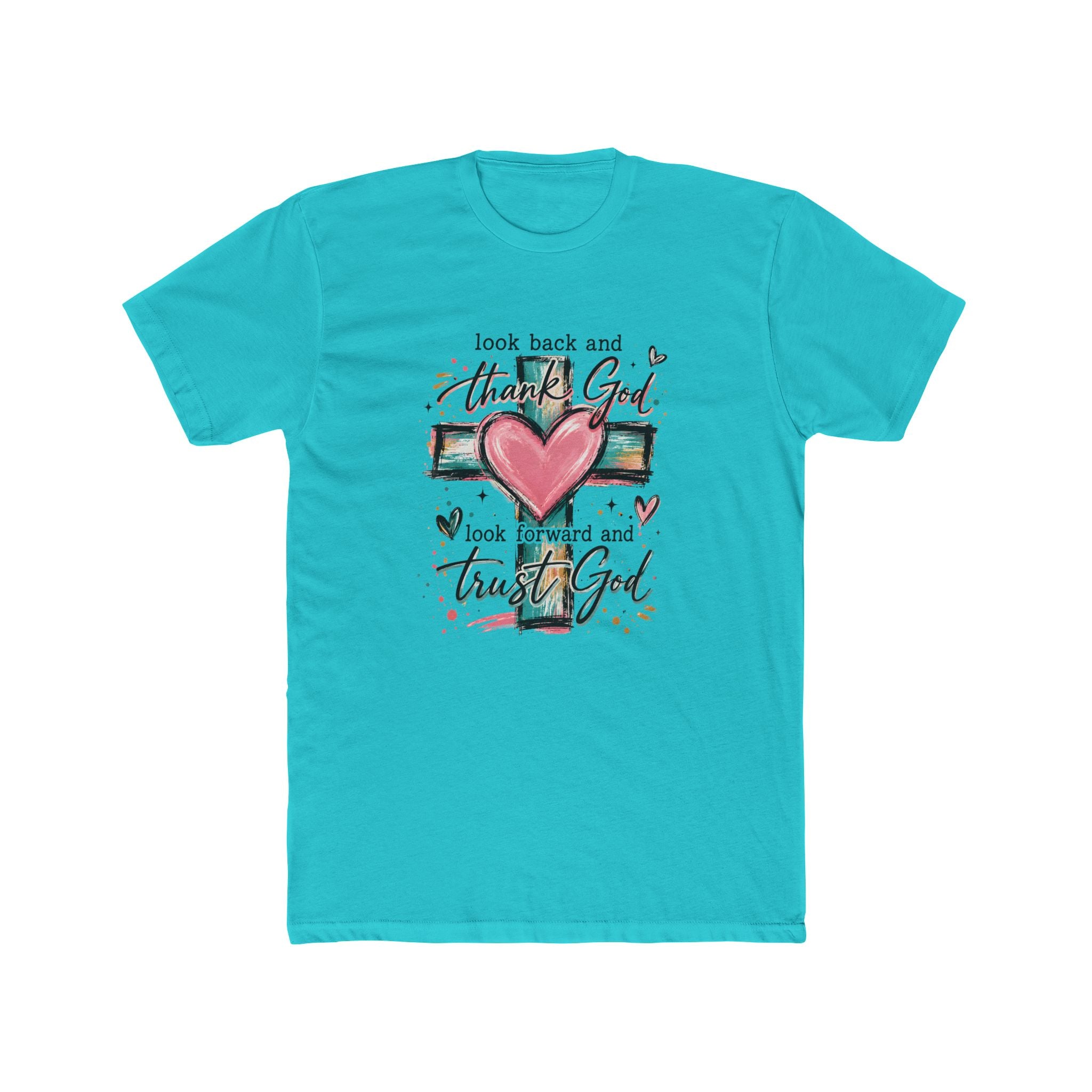 Thank God Cross Heart Tee — Christian Inspirational Faith T-Shirt