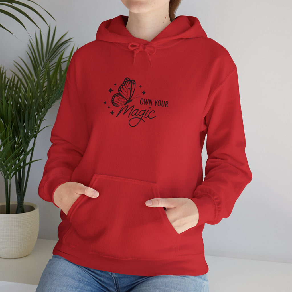 Hoodie — "Own Your Magic" Minimalist Witchy Graphic Hoodie