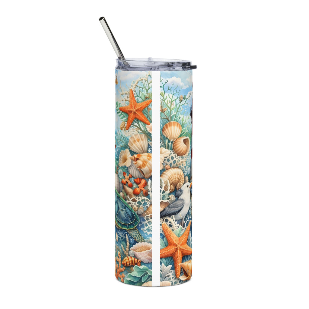 Lighthouse Coastal Stainless Steel Tumbler — 20oz Ocean Beach Design