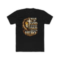 Man of God Lion T-Shirt — "Man of God, Husband, Dad, Protector, Hero" Christian Tee
